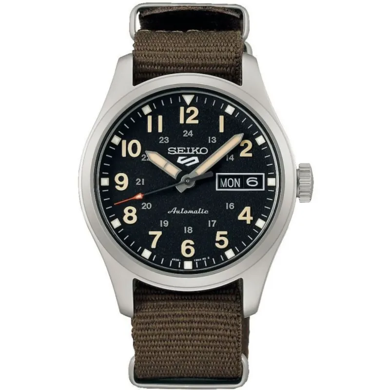 Relógio Seiko 5 sports Zone Midfield Automático Preto SRPJ85K1