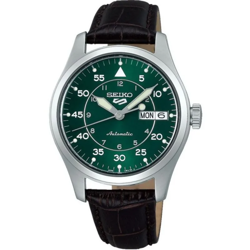 Relógio Seiko 5 sports Flieger Midfield Automático Verde SRPJ89K1