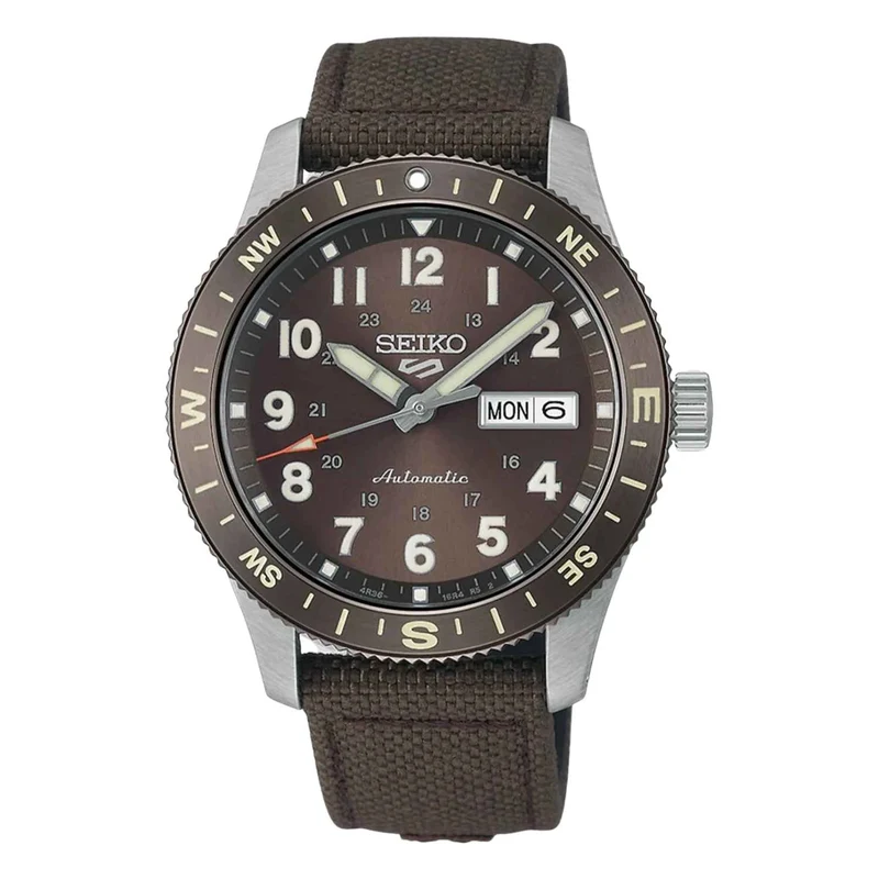 SEIKO - 5 Sports Field m. brun skive, 41 mm - HDB009K1