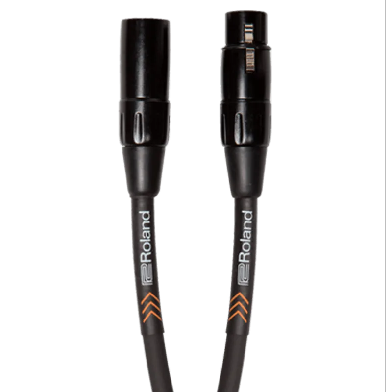 Roland RMC-B10 | Cabo para microfones XLR Macho / XLR Fêmea de 3 metros RMC-B10 | Cabo XLR Roland de 3m para Microfone - Série Black