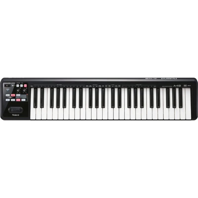 Roland A-49-BK | Teclado controlador portátil com ação profissional preto A-49-BK | CONTROLADOR PORTÁTIL COM AÇÃO PROFISSIONAL COR: PRETO