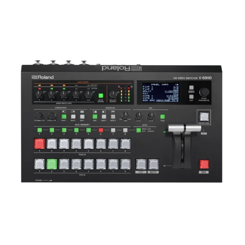 SWITCHER DE ÁUDIO E VÍDEO PARA EVENTOS AO VIVO E STREAMING V-60HD V-60HD