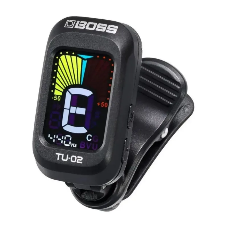 Afinador Boss TU02 Cromático Com Clip Para Instrumentos Musicais