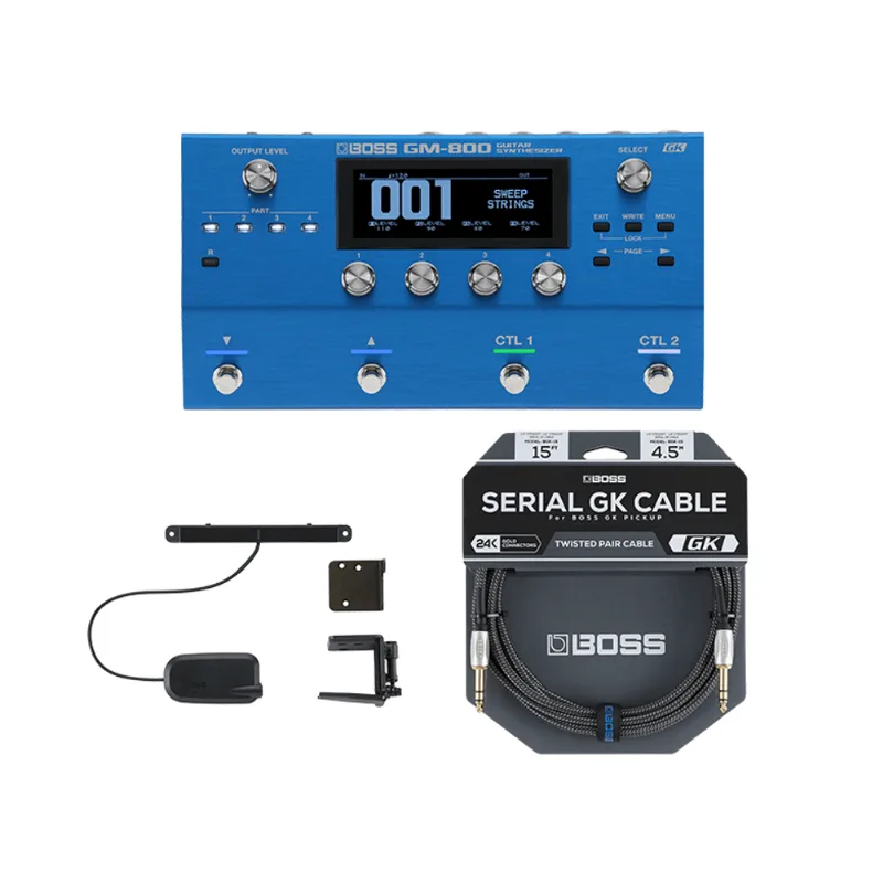 BOSS GM-800 BASS KIT | KIT Sintetizador GM-800 para Baixo com Captador e Cabo GK BOSS GM-800 BASS KIT