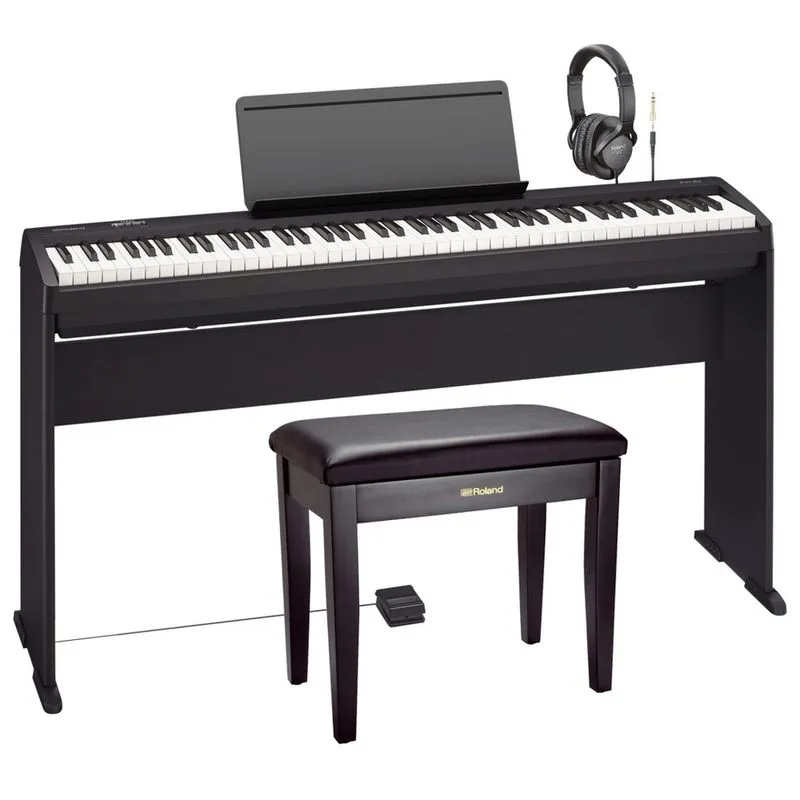 Kit Piano Digital Com Banco, Estante e Fone FRP-2 acr - Roland