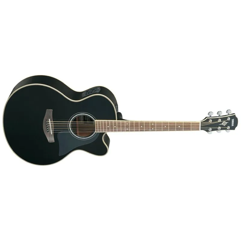 Violão Eletroacústico Jumbo Yamaha CPX700II Aço Preto Cutway com Afinador