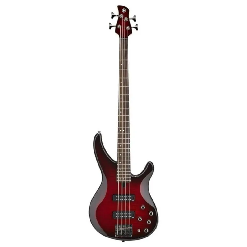 Baixo 4 Cordas Ativo Yamaha Trbx604fm Dark Red Burst
