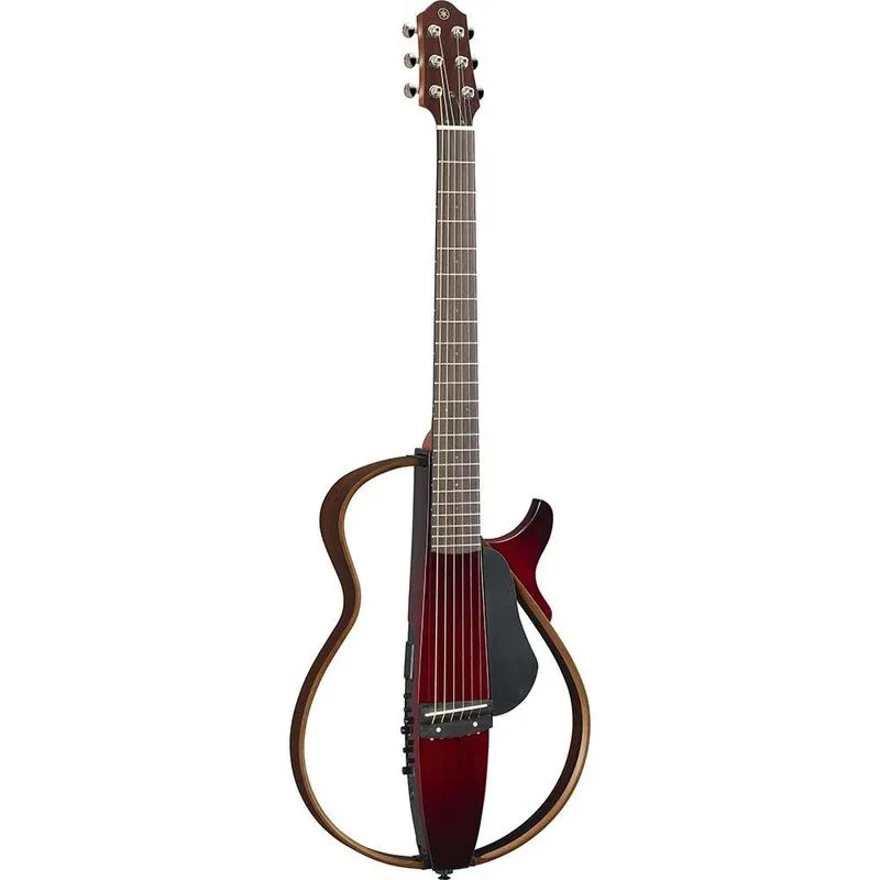 Violão Silent Cordas em Aço slg 200S crb Crinson Red Burst com Bag Yamaha