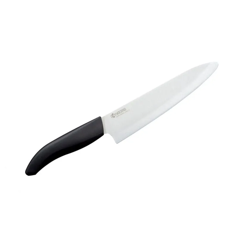 Faca de Cerâmica Profissional Preta C/ Lâmina Branca Chefe 7.0' FK-180WH Kyocera