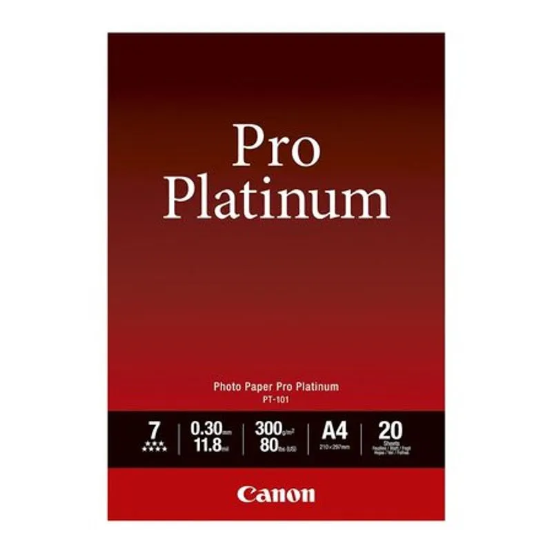Papel Fotográfico Canon A4 Pro Platinum PT-101