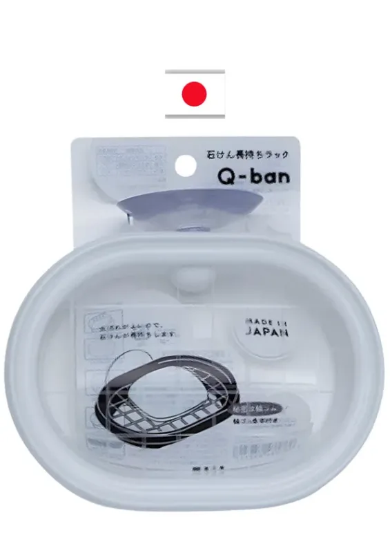 Suporte Para Sabonete com Ventosa Branco 14x10x3cm N.652 Q-Ban Yamada Japão