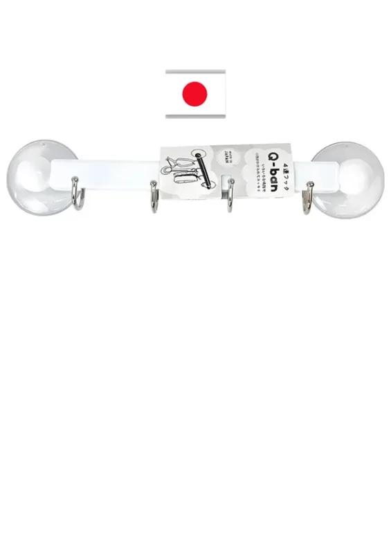 YAMADA PORTA TOALHA No.654 WHITE - Porta toalha com ventosa. Japão