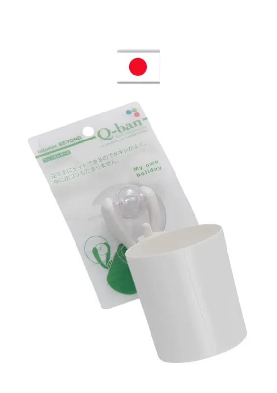 Porta Copo Para Escova de Dente Branco No.655 Yamada Japão