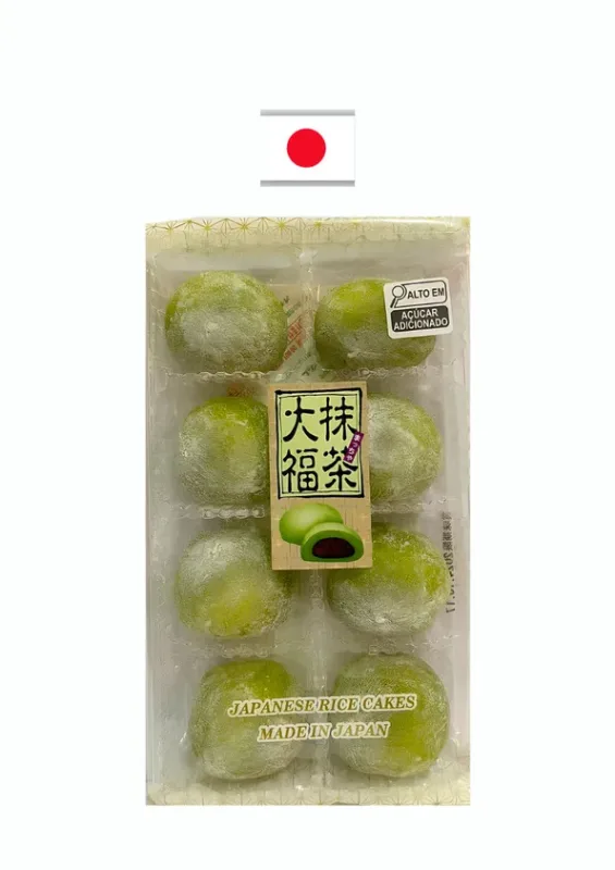 Doce de Arroz Moti Sabor Chá Verde Matcha 8p 216g Kubota Japão