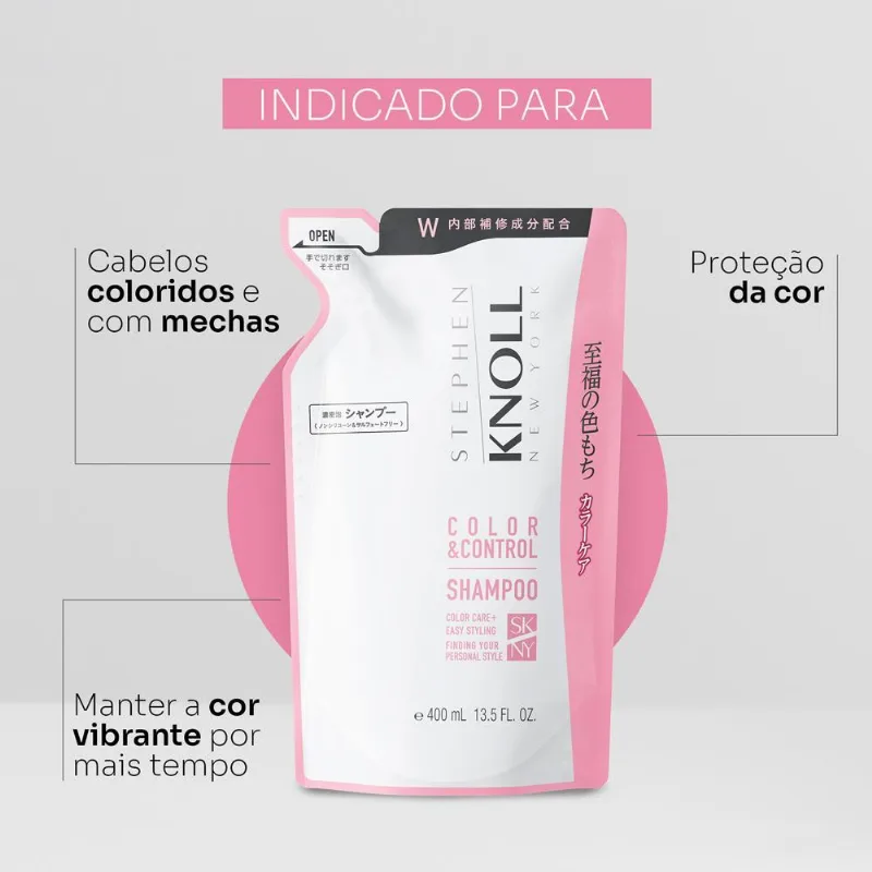Stephen Knoll Color &amp; Control Shampoo Refil 400ml