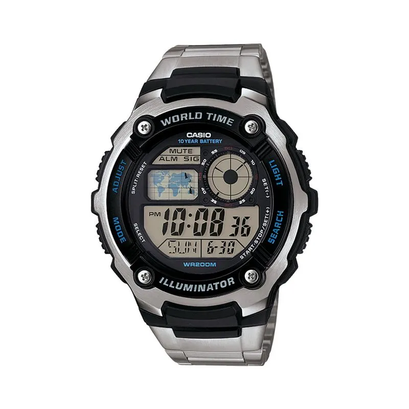 Relógio Casio Standard Masculino Prata Digital AE-2100WD-1AVDF