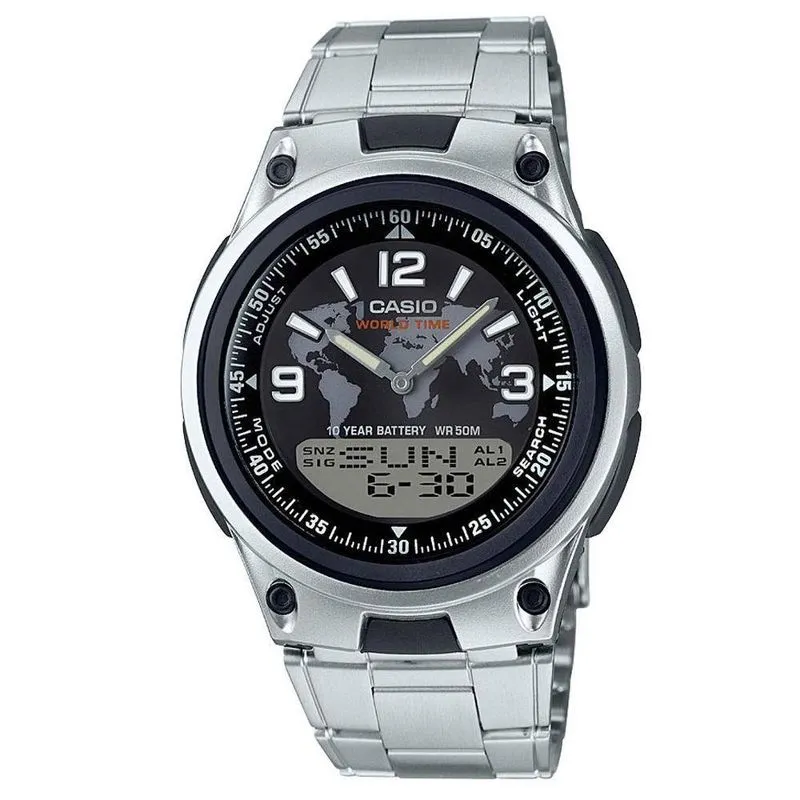 Relógio Masculino Casio Anadigi Aw-80d-1a2vdf - Prata