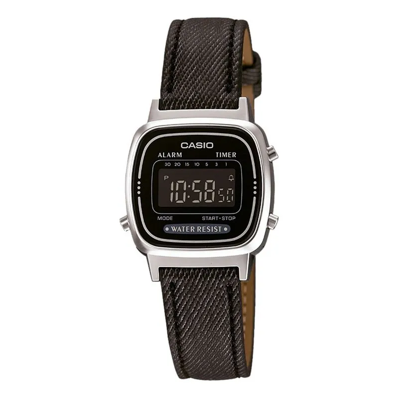 Relógio Casio Vintage Feminino Preto Digital LA670WL-1BDF