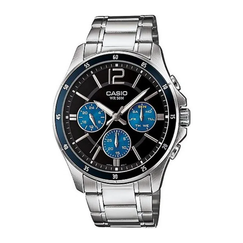 Reloj Casio Mtp-1374d-2av Plateado Hombre