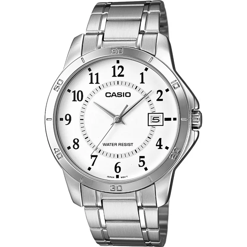 Relógio Masculino Casio Mtp-V004D 7Bu Aço Prata Analógico