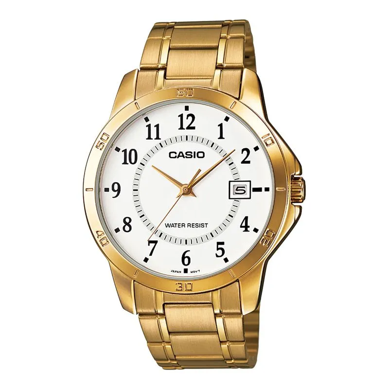 Relógio Casio Unissex Dourado Analógico MTP-V004G-7BUDF