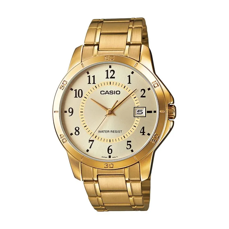 Relógio Casio Dourado Unissex Analógico MTP-V004G-9BUDF