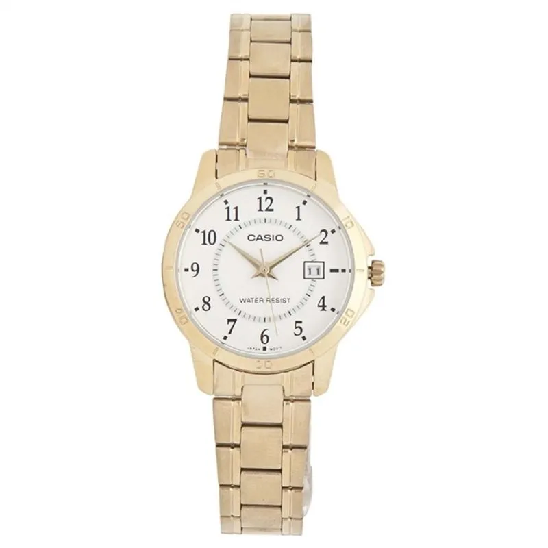 Relogio Feminino Casio Analogico Collection - Ltp-v004g-7budf - Dourado
