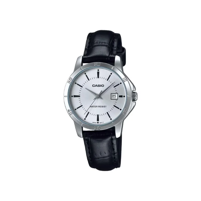 Reloj Casio Ltp-v004l-7audf Negro Mujer