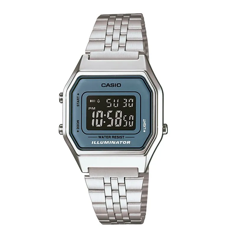 Relógio Casio Feminino Prata Digital LA680WA-2BDF