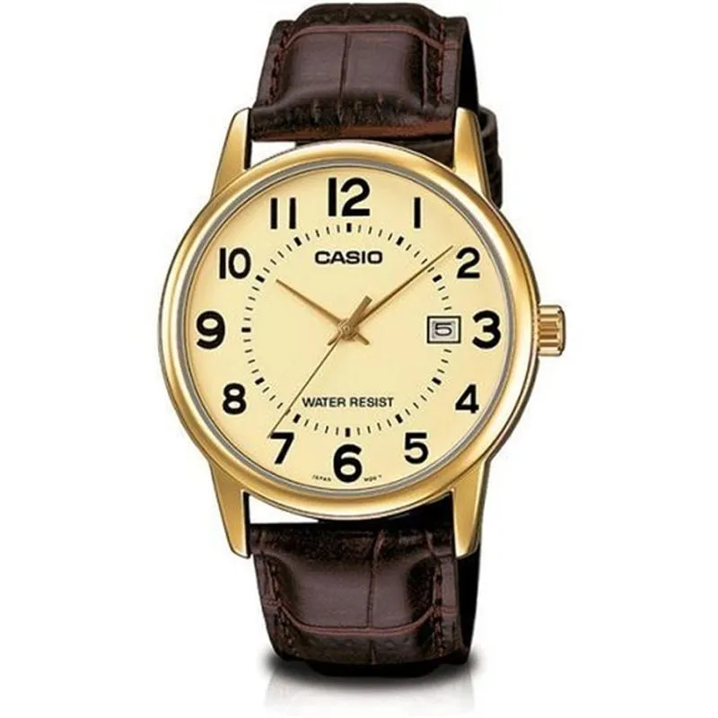 Relogio Masculino Casio Collection - Mtp-v002gl-9budf - Marrom