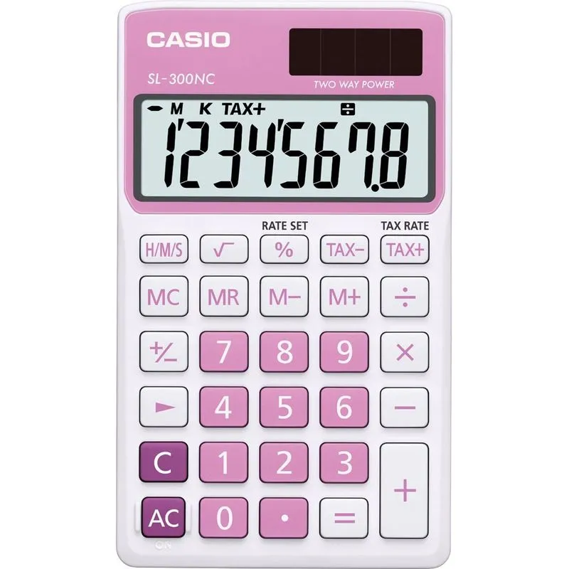 Calculadora De Bolso 8 Dígitos Rosa Sl300nc Casio