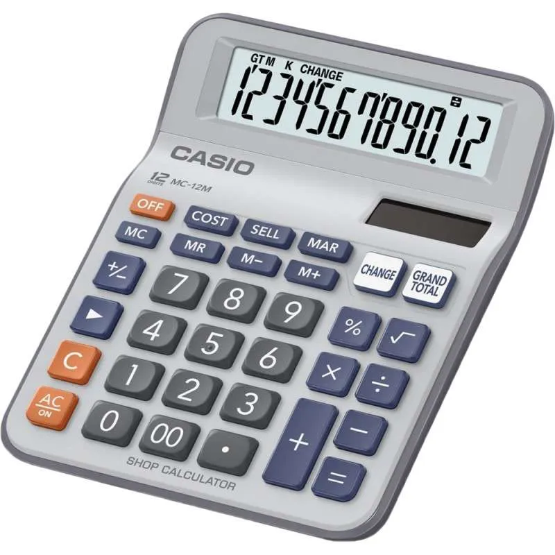 Calculadora Casio Dc 12m (12 Digitos) Cinza