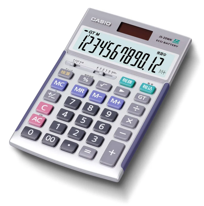 Casio Authentic Practical Calculator 12 Digits Verification Function JS-20WK NEW