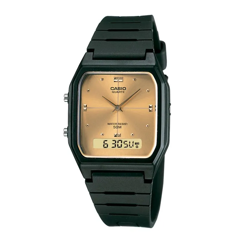 Relógio Casio Unissex Preto Anadigi AW-48HE-9AVDF