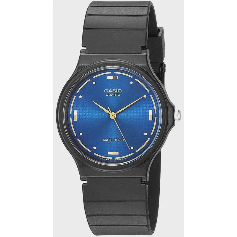 Relógio casio unissex analógico azul MQ-76-2ALDF