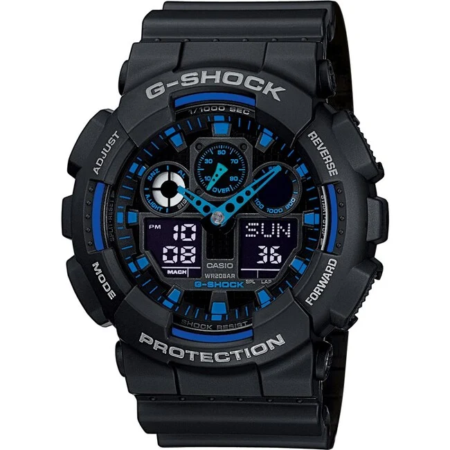 Casio G-Shock GA-100-1A2ER sat, crni/plavi