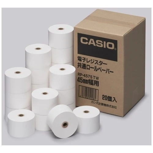 カシオ計算機 レジ用ロール 普通紙 RP-4575-TW 20巻 4971850502081