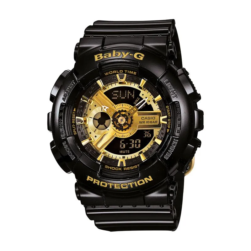 Relógio Casio Baby-G Feminino Preto Anadigi BA-110-1ADR