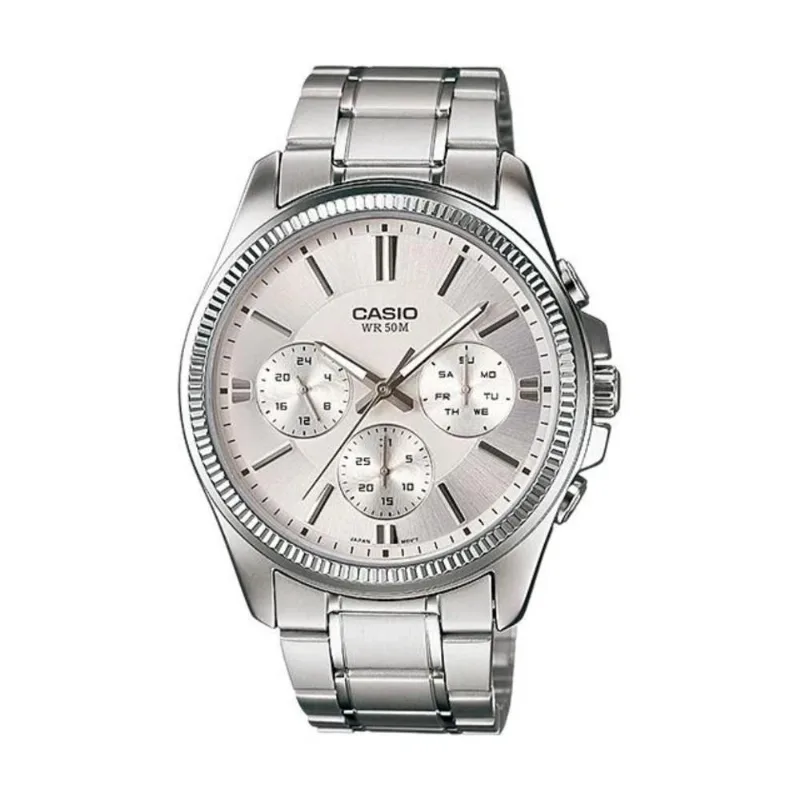 Reloj Casio Mtp-1375d-7av Plateado Hombre