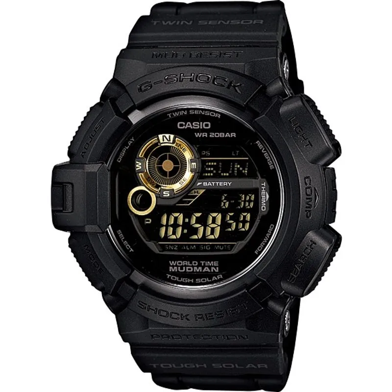 Relógio casio g-shock Mudman masculino solar G-9300GB-1DR