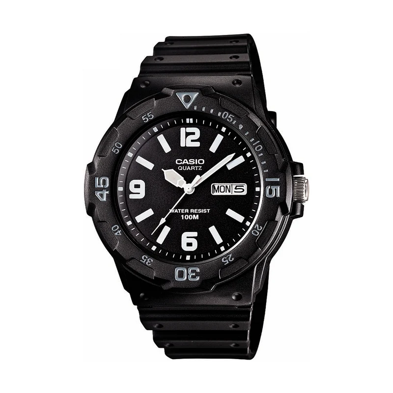 Analog Sport Day Date White Dial Watch - Black Black