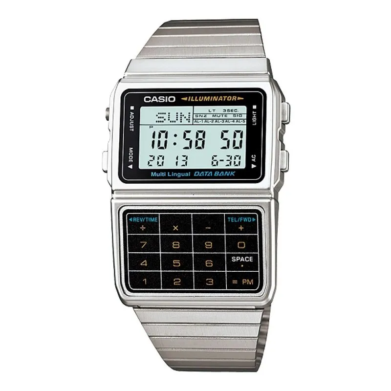 Relógio Masculino Casio Calculadora Dbc/6111adf - Prata