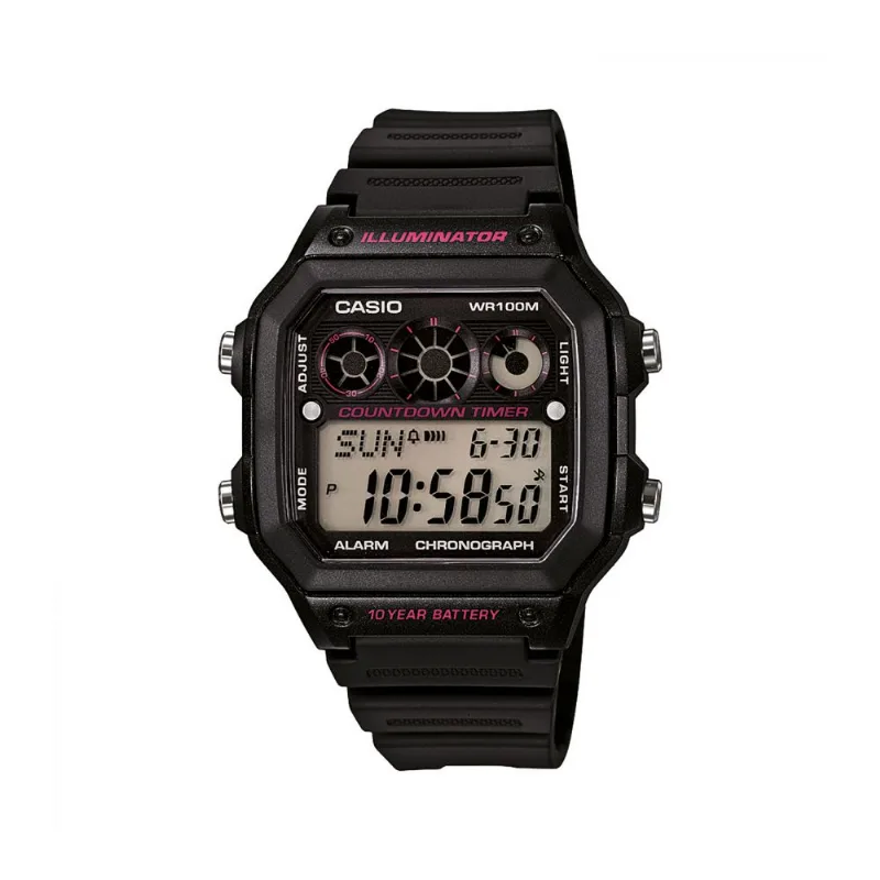Relógio casio Illuminator masculino preto AE-1300WH-1A2VDF