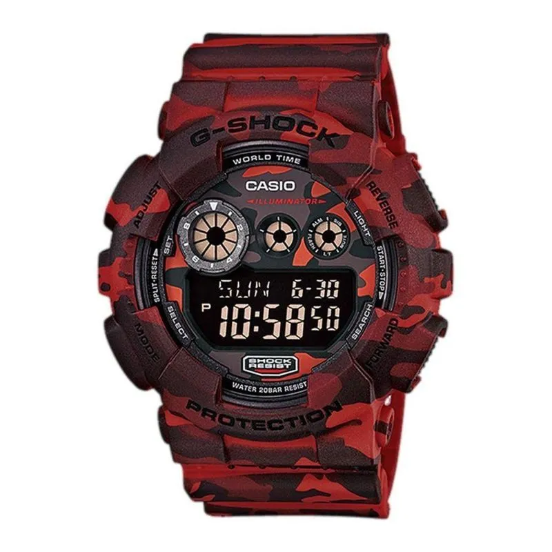 Relógio Masculino Casio G-Shock Gd-120cm4dr Vermelho/Camuflado