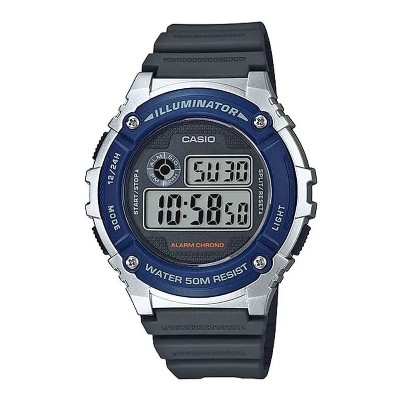 Relógio Casio Masculino Digital Prata W-216H-2AVDF