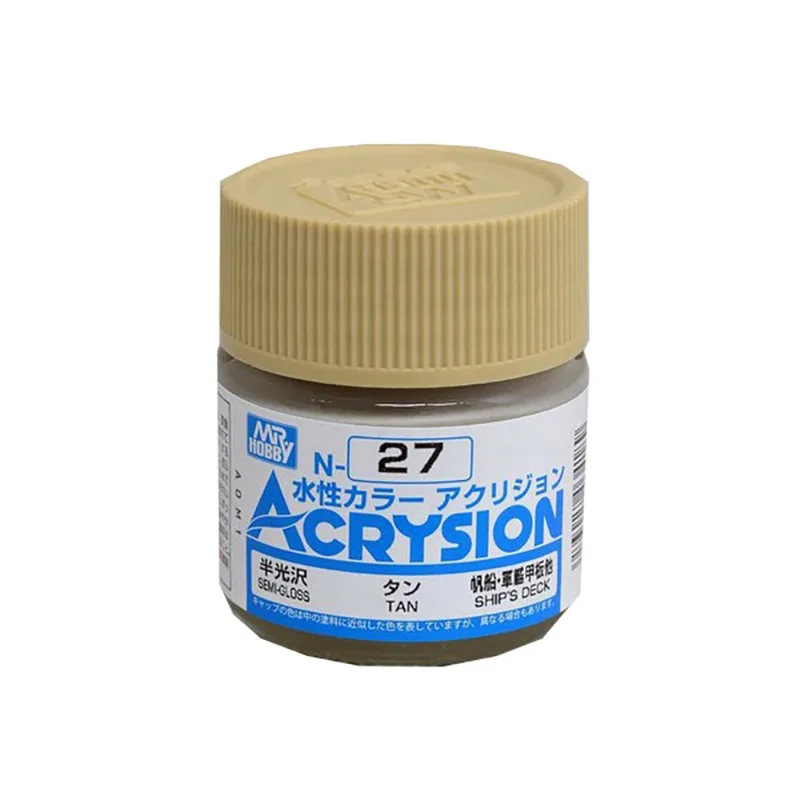 Tinta Acrysion N027 Tan Semi Gloss 10 Ml Gunze Guac27