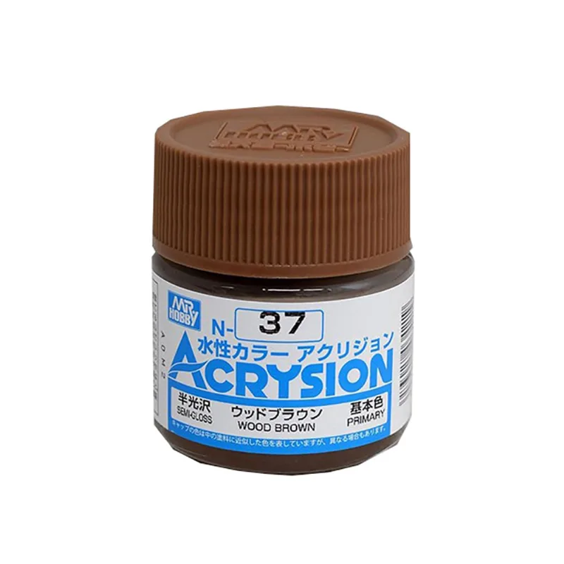 Tinta Acrysion N037 Wood Brown Semi Gloss 10 Ml Gunze Guac37