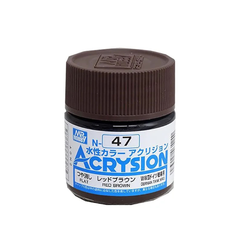 Tinta Acrysion N047 Red Brown Flat 10 Ml Gunze Guac47