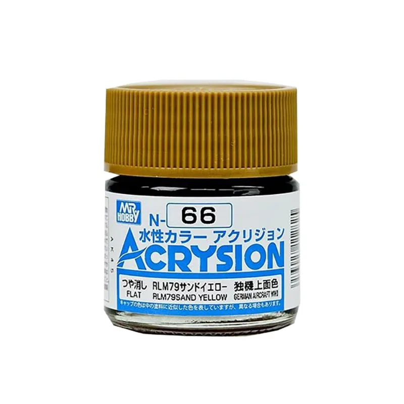 Tinta Acrysion N066 Rlm79 Sandy Yellow Semi Gloss 10Ml Gunze Guac66