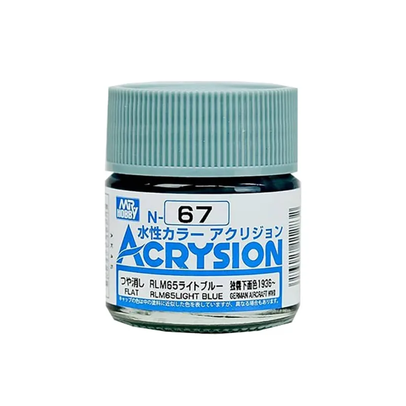 Tinta Acrysion N067 Rlm65 Light Blue Semi Gloss 10 Ml Gunze Guac67
